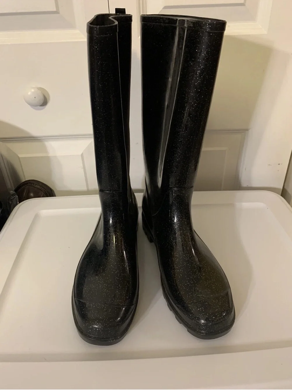 Capelli New York Women Sz 10 Boots Black Rubber Shoes